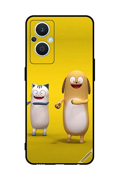 Covernex غطاء حماية لهاتف Oppo Reno 7 Z 5G قصة قطة وكلب