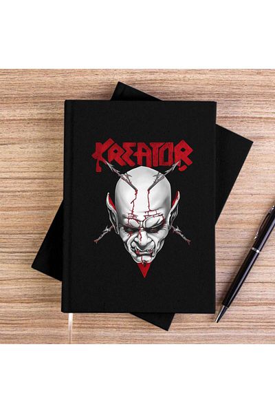 Z zepplin Kreator Silhouette Logo Black Unlined Canvas Notebook