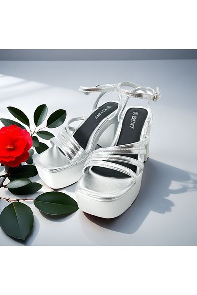OEM Women's sandals with platform and thick heel, versatile model, eco-leather, 1140