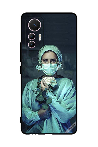 Covernex غطاء حماية لهاتف شاومي 12 لايت ممرضة تحمل زهرة