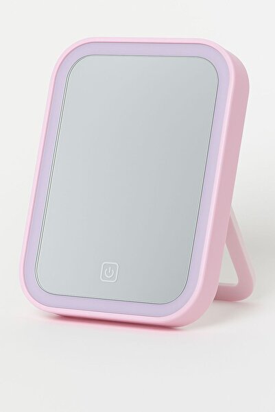 Pia Pilli Led Ayna Masaüstü Destekli Pembe 18x14 cm 777