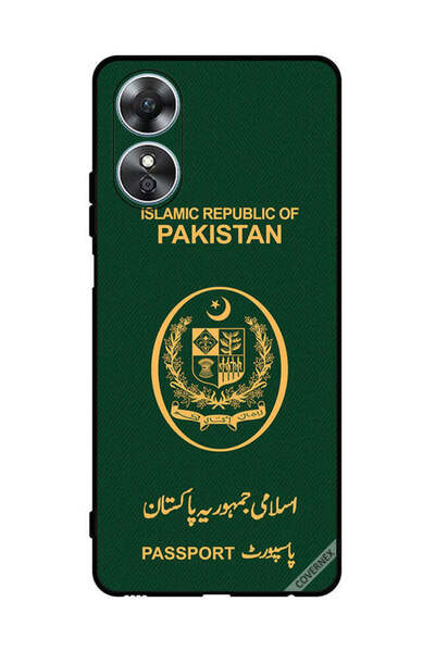 Covernex غطاء حماية لهاتف Oppo A17 بنمط جواز سفر باكستاني