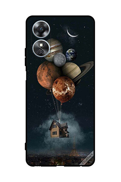 Covernex غطاء حماية لهاتف Oppo A17 - Balloon Planets Takes Home