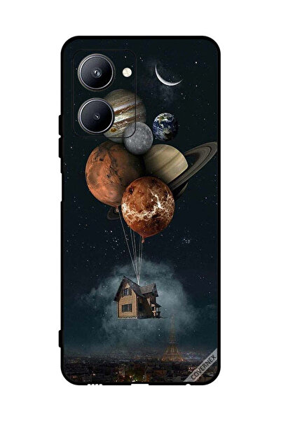 Covernex غطاء حماية لهاتف Realme C33 - Balloon Planets Takes Home