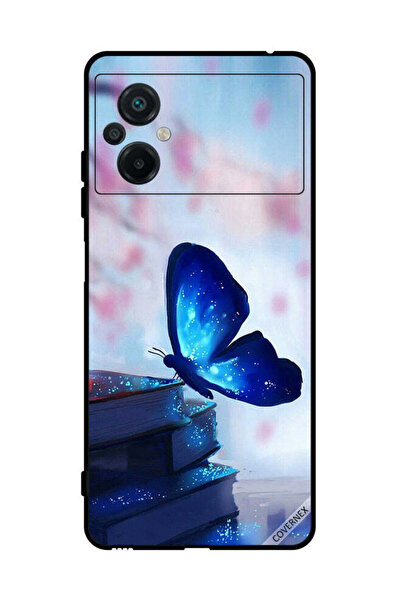 Covernex غطاء حماية لهاتف شاومي بوكو M5 4G بتصميم فراشة جالسة على كتاب