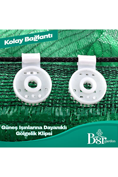 KOÇTAŞ 50 Adet Beyaz Gölgelik Klipsi Uv Katkılı ( Güneşe Karşı Dayanıklı )