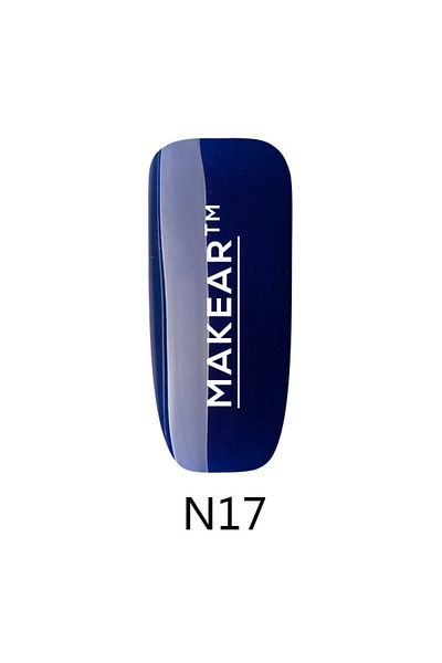 Makeart Baby Lac de unghii semipermanent neon Makear, N17 albastru, 8 ml