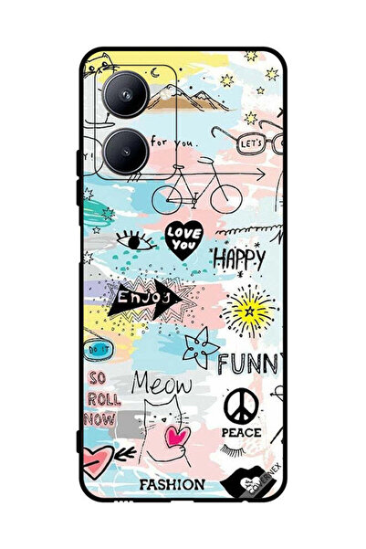 Covernex غطاء حماية لهاتف Realme C33 Doodle Meow Enjoy