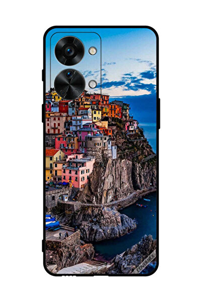 Covernex غطاء حماية لهاتف OnePlus NORD 2T - منازل ملونة على البحر