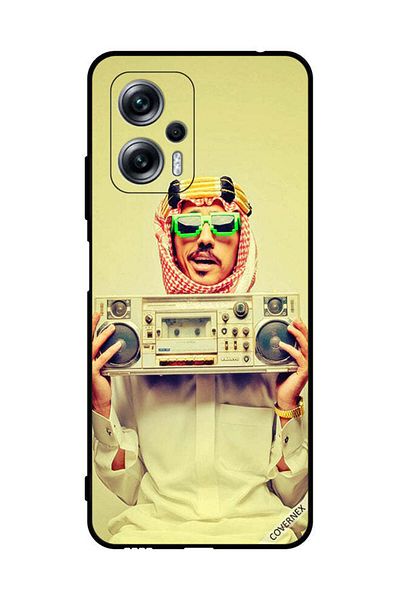 Covernex غطاء حماية لهاتف شاومي ريدمي نوت 11T برو يحمل جهاز موسيقى عتيق