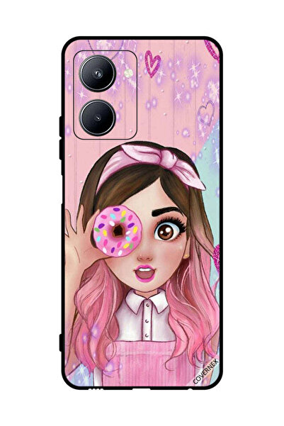 Covernex غطاء حماية لهاتف Realme C33 برسومات فتاة محبة للدونات