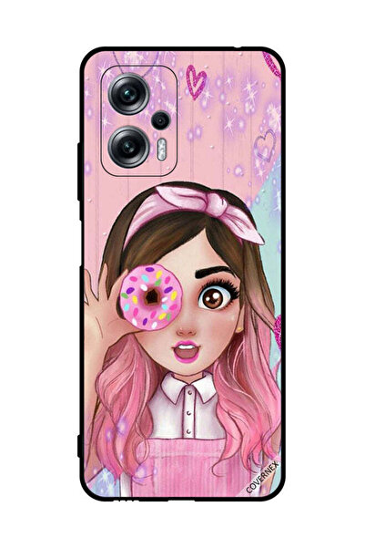 Covernex غطاء حماية لهاتف شاومي ريدمي نوت 11T برو، رسم فتاة محبة للدونات