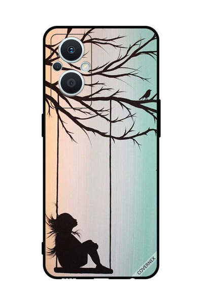 Covernex غطاء حماية لهاتف Oppo Reno 7 Z 5G رسمة فنية لفتاة صغيرة حزينة