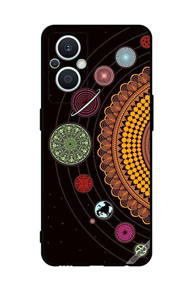 Covernex غطاء حماية لهاتف Oppo Reno 7 Z 5G، لوحة فنية ماندالا للنظام الشمسي