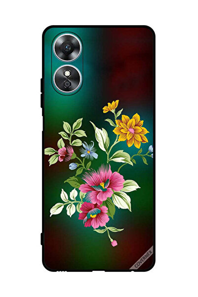 Covernex غطاء حماية لهاتف Oppo A17 زهور عالية الدقة