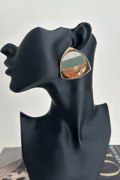 Modex Geometric Colorful Line Detail Earrings (3cm)