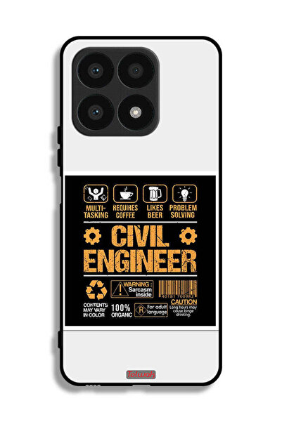 Tolwak غطاء حماية لهاتف Honor X8a - ملصق مهندس مدني