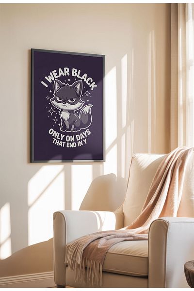 21mxm Poster cu citat sarcastic cu animale amuzante, imprimare digitală pe pânză, artă murală fără ramă