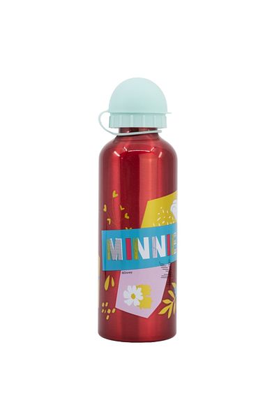 Minnie Mouse Water bottle, for children, made of aluminum, BPA-free, multicolor, 530 ml, Being, Minnie Mouse