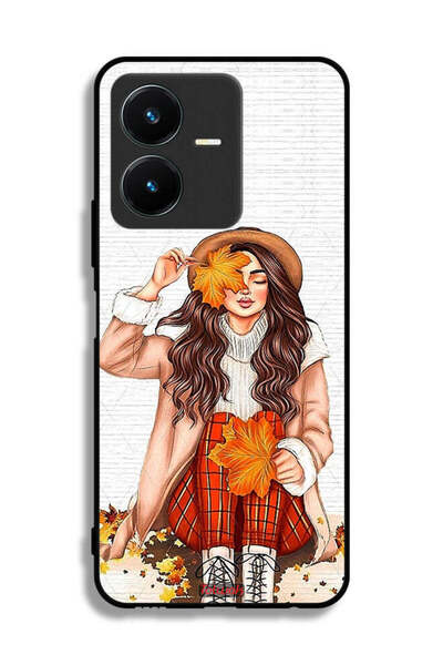 Tolwak غطاء حماية لهاتف Vivo Y22 يحمل صورة أوراق الخريف