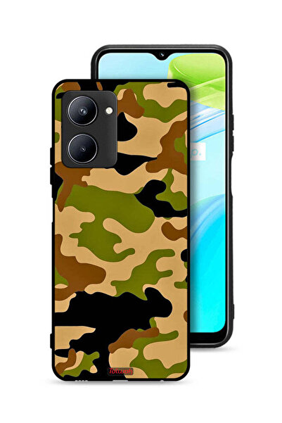 Tolwak Realme C33 Protective Case Cover Camouflage Abstract Digital Pattern