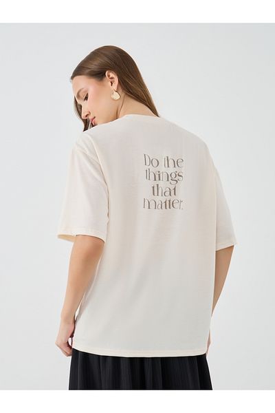 Styli Slogan Print Oversize T-Shirt