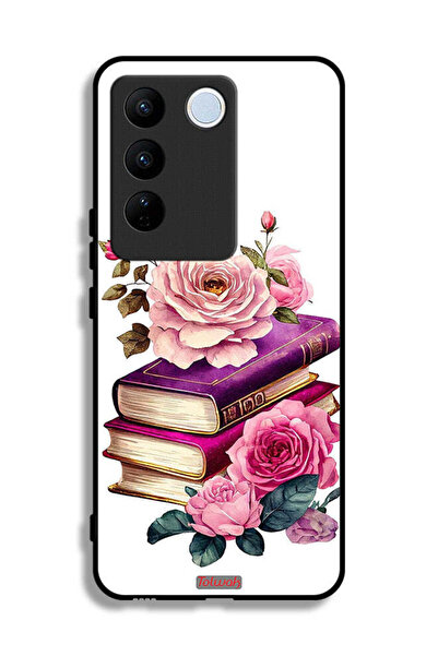 Tolwak Vivo V27 Pro Protective Case Cover Roses And Books