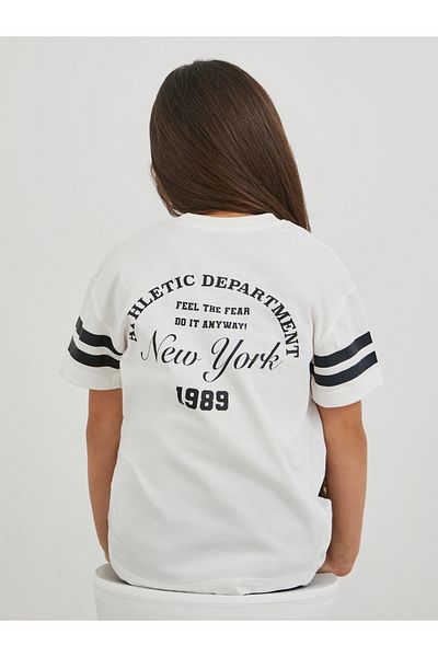 Styli Slogan Print Round Neck T-Shirt and Leggings Set