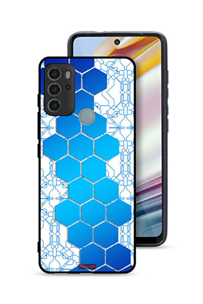 Tolwak غطاء حماية لهاتف موتورولا موتو جي 60 إس بأيقونات سداسية الشكل على شكل ...