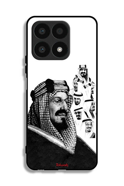 Tolwak غطاء حماية لهاتف Honor X8a - ملصق ملوك المملكة العربية السعودية باللون...