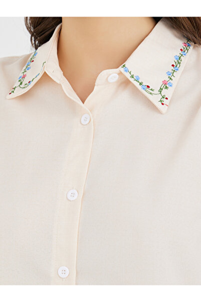Styli Floral Embroidered Shirts and Pants Co-Ords