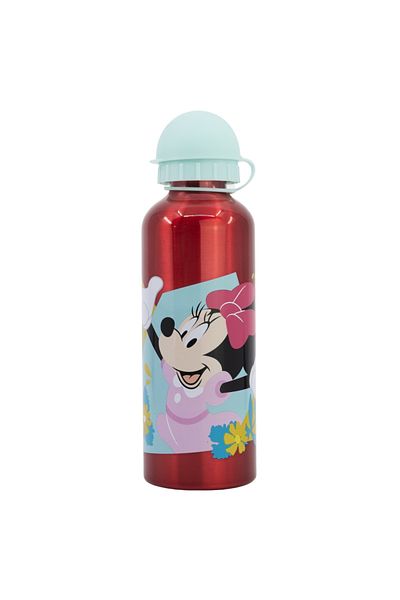 Minnie Mouse Water bottle, for children, made of aluminum, BPA-free, multicolor, 530 ml, Being, Minnie Mouse