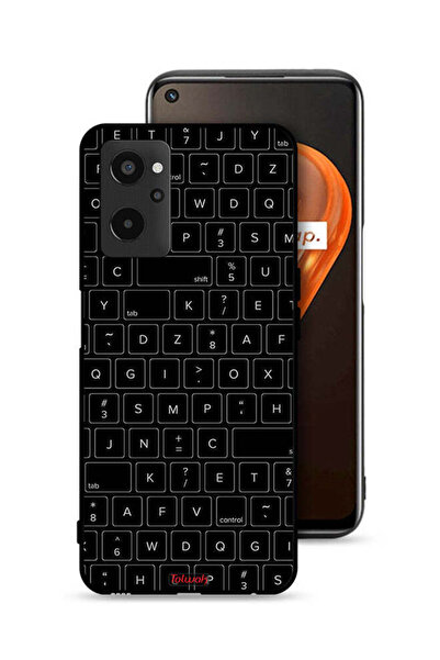 Tolwak غطاء حماية لهاتف Realme 9i 4G بنمط مفاتيح لوحة مفاتيح عشوائية
