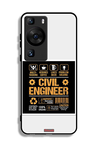 Tolwak غطاء حماية لهاتف Huawei P60 Pro ملصق مهندس مدني