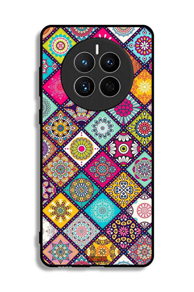 Tolwak غطاء حماية لهاتف هواوي ميت 50E بنقشة مربعات ماندالا