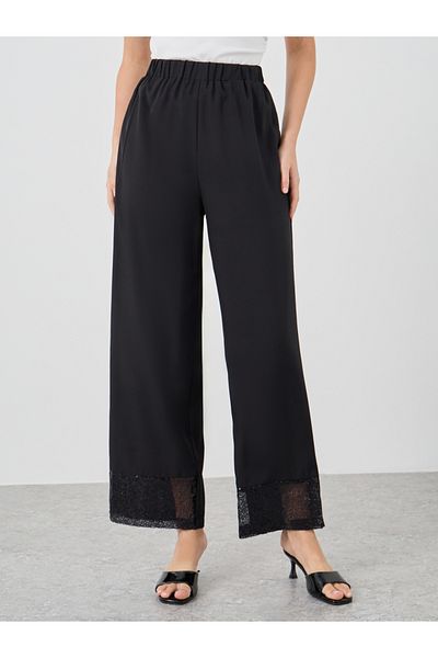 Styli Sequined Hem Wide Leg Pants