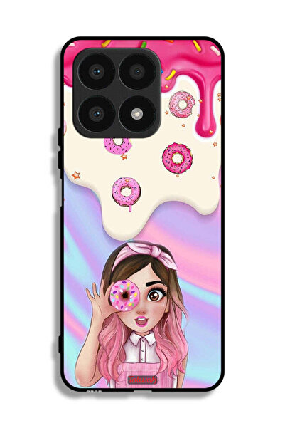 Tolwak غطاء حماية لهاتف Honor X8a يحمل دونات