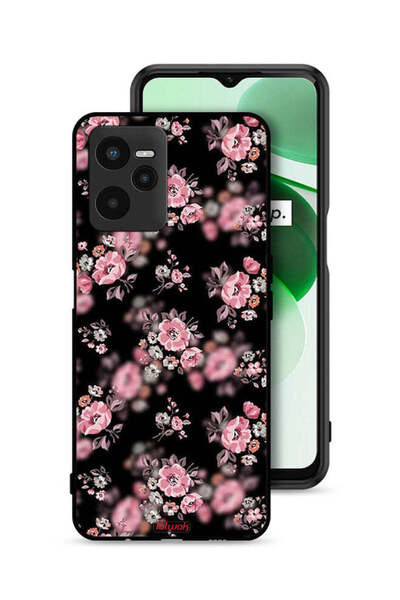 Tolwak Realme C35 Protective Case Cover Portrait Flowers Pattern