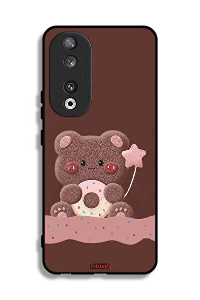 Tolwak غطاء حماية لهاتف Honor 90 على شكل دب دونات