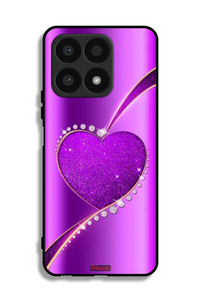 Tolwak Honor X8a Protective Case Cover Glitter Heart