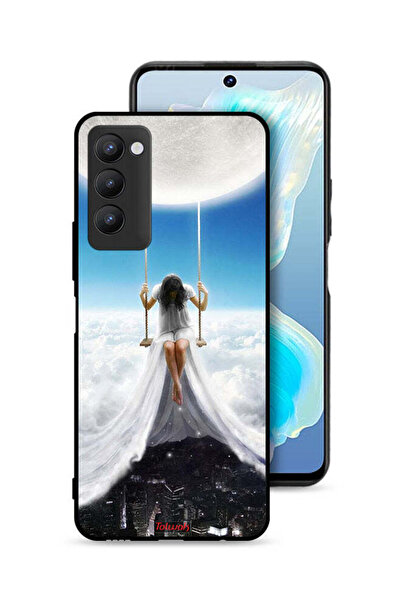 Tolwak Tecno Camon 18 Protective Case Cover Moon Clouds Town Art