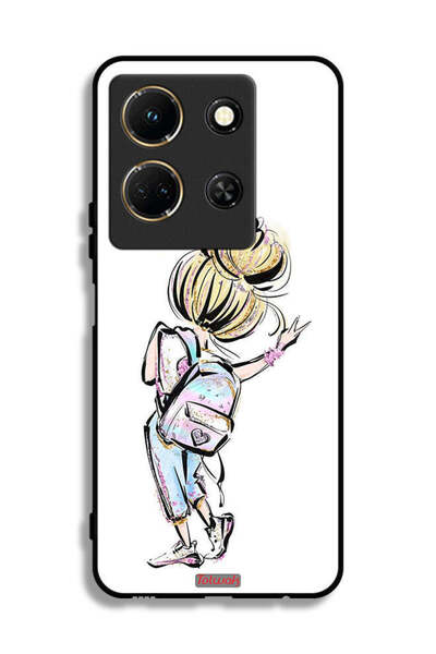 Tolwak غطاء حماية لهاتف Infinix Note 30 بتصميم فتاة العودة إلى المدرسة