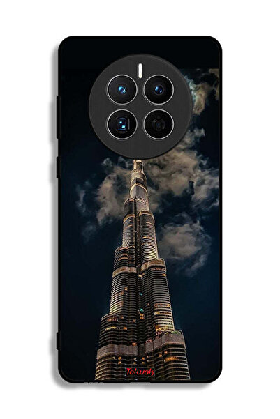 Tolwak غطاء حماية لهاتف هواوي ميت 50 إي برج خليفة في الليل