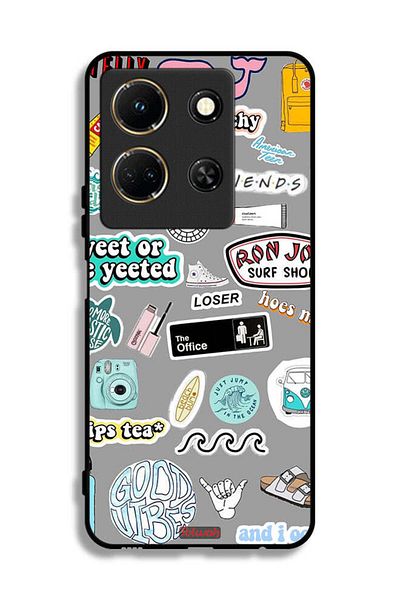 Tolwak Infinix Note 30 Protective Case Cover Good Vibes Stickers