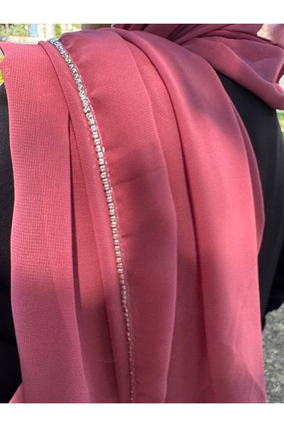 ALDIRA Chiffon Shawl with Stone Edge 180 Santa with Stones