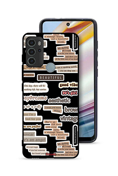 Tolwak غطاء حماية لهاتف موتورولا موتو جي 60 إس بملصقات اقتباسات جميلة