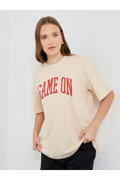 Styli Slogan Print Oversize T-Shirt