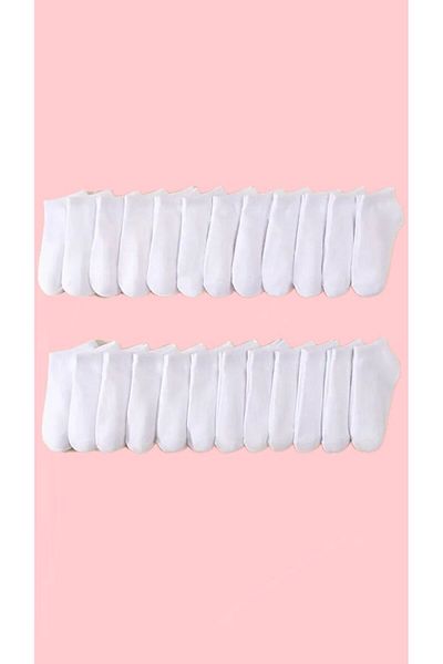 BASHAYER 24 Pairs of Women's Ultra Comfortable Anti-Sweat Short Leg Socks Value Pack