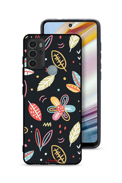 Tolwak غطاء حماية لهاتف موتورولا موتو جي 60 إس - زهور وأوراق - فن تجريدي