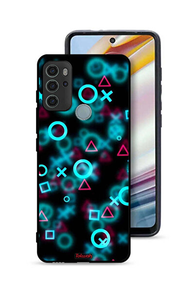 Tolwak غطاء حماية لهاتف موتورولا موتو جي 60 إس برسومات أيقونات لعبة الحبار ال...